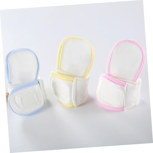 jojofuny 3PCS Infant Cotton Diaper Fastening Tape Adjustable Stretchy for Baby Diapers Blue Yellow Pink Convenient Reusable Fasteners for Newborns in Saudi Arabia