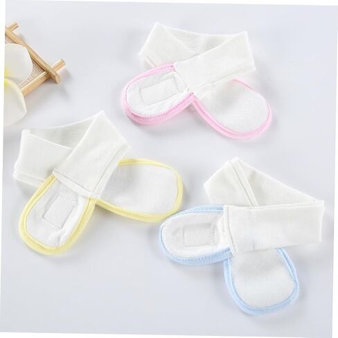 jojofuny 3PCS Infant Cotton Diaper Fastening Tape Adjustable Stretchy for Baby Diapers Blue Yellow Pink Convenient Reusable Fasteners for Newborns in Saudi Arabia