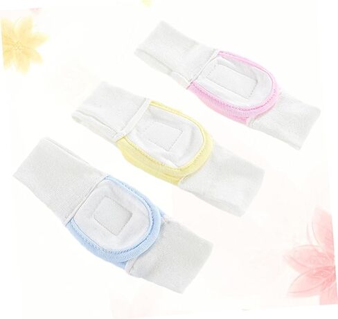 jojofuny 3PCS Infant Cotton Diaper Fastening Tape Adjustable Stretchy for Baby Diapers Blue Yellow Pink Convenient Reusable Fasteners for Newborns in Saudi Arabia
