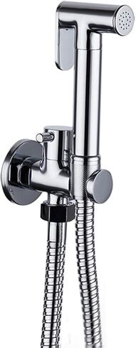 HandheldToilet Sprayer Chrome, Adjustable Water Flow Cloth Diaper Sprayer for Toilet Portable Single Handle SquareSprayer Toilet Kit,Chrome(Chrome) in Saudi Arabia