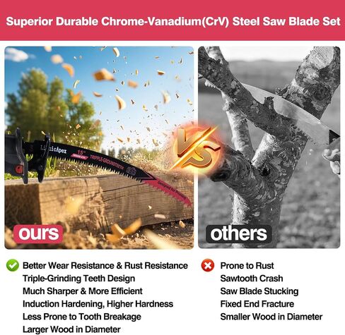 15&12 Inch 6TPI Reciprocating Saw Blades Japanese Teeth, 4PCS Curved Edge Reciprocal Saw Blades for Prunning Branch Tree Trimming Wood Cutting Stumps Removing in Saudi Arabia