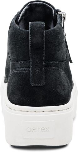 Aetrex Women’s Gianna Orthopedic High Top Platform Sneakers with Arch Support – Leather Walking Shoes with UltraSky Cushioning - Side Zipper Sneakers for Women in Saudi Arabia