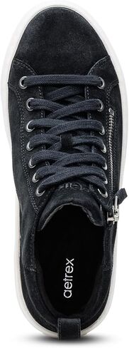 Aetrex Women’s Gianna Orthopedic High Top Platform Sneakers with Arch Support – Leather Walking Shoes with UltraSky Cushioning - Side Zipper Sneakers for Women in Saudi Arabia