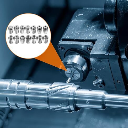 HARFINGTON 14pcs Spring Collet Chuck ER20 1/16" - 1/2" 65Mn Spring Steel Precision Router Collets for CNC Engraving Milling Lathe Tool in Saudi Arabia