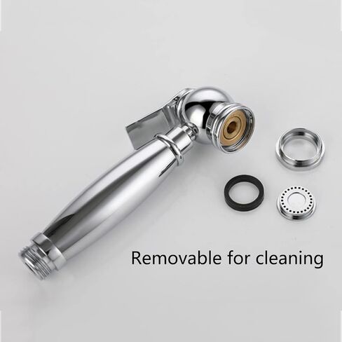Sprayer Brass Chrome HandheldSprayer for Toilet Portable Baby Cloth Diaper SprayerAttachment withHose for Feminine Wash, Adjustable Water Pressure Control in Saudi Arabia