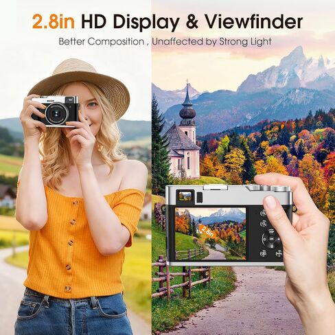 كاميرا رقمية بدقة 4K للتصوير الفوتوغرافي، وكاميرا تسجيل فيديو بدقة 48 ميجابكسل مع فلاش ومعين منظر، وكاميرا محمولة مضادة للاهتزاز وتكبير 16 مرة للسفر والتقاط الصور، وبطاقة 32 جيجابايت، بطاريتان in Kuwait