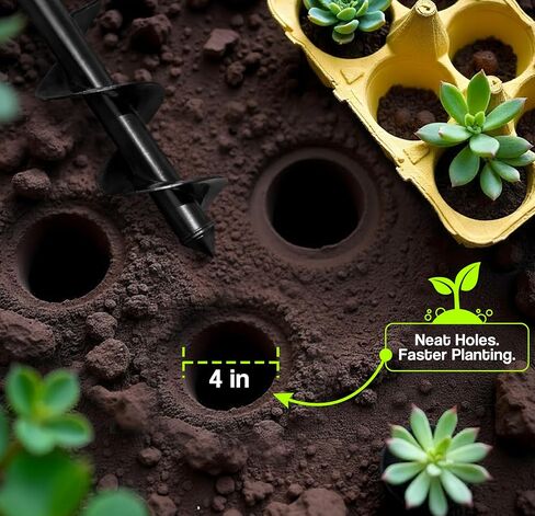 2pk Auger Drill Bit for Planting with Gloves (1.6 x 16 Inch & 3.5 x 16 Inch Set) - Heavy Duty Garden Spiral and Bulb Planter Tool for Digging Holes - Compatible with 3/8 Inch Hex Drive in Saudi Arabia