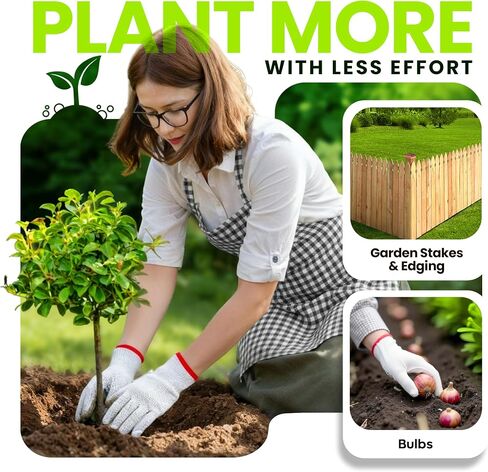 2pk Auger Drill Bit for Planting with Gloves (1.6 x 16 Inch & 3.5 x 16 Inch Set) - Heavy Duty Garden Spiral and Bulb Planter Tool for Digging Holes - Compatible with 3/8 Inch Hex Drive in Saudi Arabia