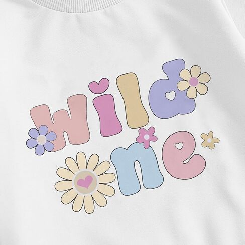 WZTYYDS Infant Baby Girl Fall First Birthday Outfit 1st Birthday Clothes Long Sleeve Sweatshirt Tops Elastic Waist Pants in Saudi Arabia