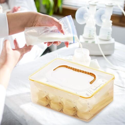 حاوية تجميد فعالة لتنظيم تخزين الثدي لسهولة الوصول إليها وحفظها، مصنوعة من مواد آمنة وقابلة لإعادة الاستخدام للأمهات المرضعات والتغذية in Kuwait