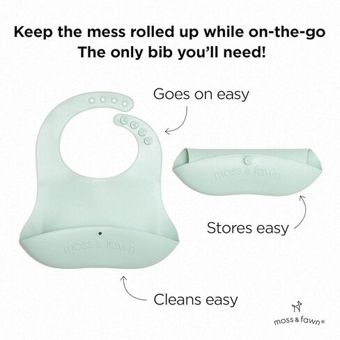 مجموعة Moss and Fawn Little Explorer - مجموعة مصاصات حليب الثدي المجمدة من السيليكون مع وحدة تغذية العلف، وصينية مكعبات الثلج المصاصة للتسنين، ومريلة تغذية الطفل - BPA، وPVC، وخالية من الرصاص - تيراكوتا in Kuwait