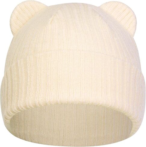 Baby Beanie Infant Winter Hat with Bear Ear Knit Skull Cap for Toddler Baby Boys Girls for Cold Weather Essentials in Saudi Arabia