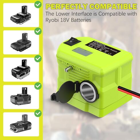 18V to12v Step Down Converter for Ryobi 18v Battery, Power Wheels Battery Adapter, Voltage ReducerTransformer Adapter with Cigarette Lighter, Buck Converter Requlator for Car Appliances in Saudi Arabia