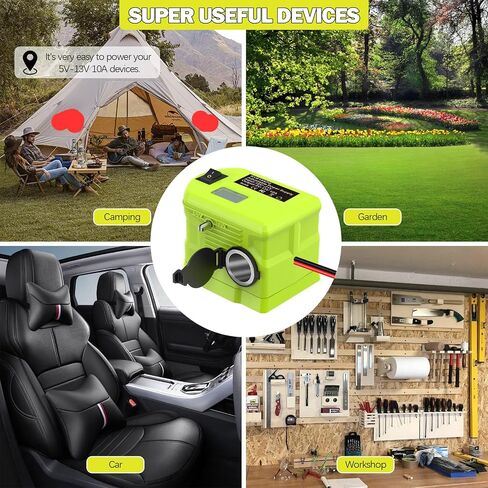 18V to12v Step Down Converter for Ryobi 18v Battery, Power Wheels Battery Adapter, Voltage ReducerTransformer Adapter with Cigarette Lighter, Buck Converter Requlator for Car Appliances in Saudi Arabia