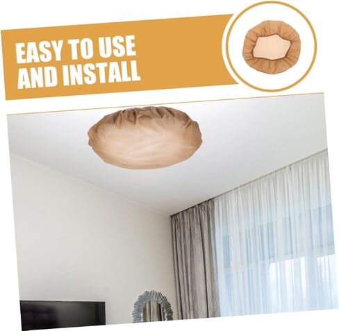 Brown Lamp Shade Diffuser Light Barrier for Pendant Table and Ceiling Lamps Easy Install Anti-glare Cover for Living Bedroom Hotel Use in Saudi Arabia