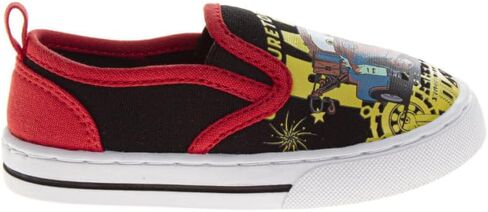 Josmo Disney Cars Shoes for Boys Lightning McQueen Tow Mater Lowtop Sneakers - Casual Fashion Slip-on Laceless Canvas Shoe (Sizes: 7-10 Toddlers / 11-12 Little Kids) in Saudi Arabia
