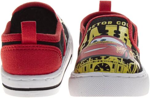 Josmo Disney Cars Shoes for Boys Lightning McQueen Tow Mater Lowtop Sneakers - Casual Fashion Slip-on Laceless Canvas Shoe (Sizes: 7-10 Toddlers / 11-12 Little Kids) in Saudi Arabia