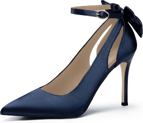 حذاء نسائي بكعب عالٍ بمقدمة مدببة وحزام للكاحل وربطة عنق وربطة عنق لحفلات الزفاف in Kuwait