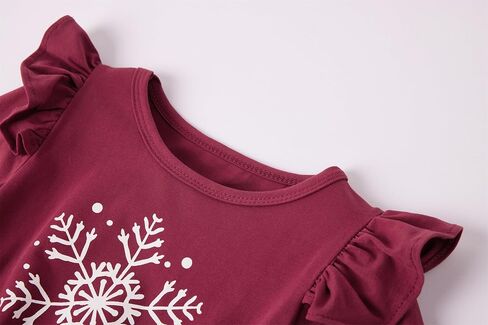 Niyage Girls Christmas Dress Ruffle Long Sleeve Sparkle Snowflake Tulle Tutu Toddler Xmas Holiday Party Dresses in Kuwait