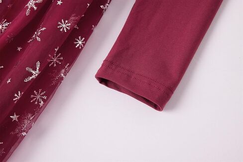 Niyage Girls Christmas Dress Ruffle Long Sleeve Sparkle Snowflake Tulle Tutu Toddler Xmas Holiday Party Dresses in Kuwait