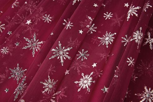 Niyage Girls Christmas Dress Ruffle Long Sleeve Sparkle Snowflake Tulle Tutu Toddler Xmas Holiday Party Dresses in Kuwait