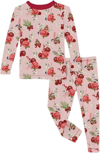 طقم بيجامة Kic Kee Pants بأكمام طويلة ومطبوع للفتيات الصغيرات (طفل صغير/أطفال صغار/أطفال كبار) in Kuwait