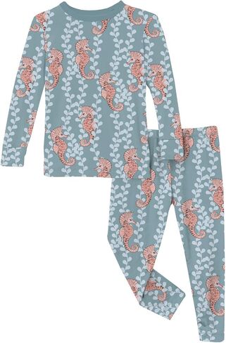 طقم بيجامة Kic Kee Pants بأكمام طويلة ومطبوع للفتيات الصغيرات (طفل صغير/أطفال صغار/أطفال كبار) in Kuwait