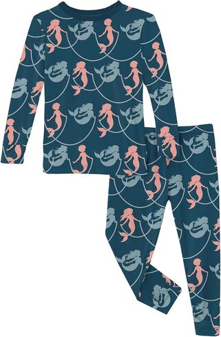 طقم بيجامة Kic Kee Pants بأكمام طويلة ومطبوع للفتيات الصغيرات (طفل صغير/أطفال صغار/أطفال كبار) in Kuwait