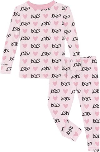 طقم بيجامة Kic Kee Pants بأكمام طويلة ومطبوع للفتيات الصغيرات (طفل صغير/أطفال صغار/أطفال كبار) in Kuwait