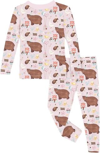 طقم بيجامة Kic Kee Pants بأكمام طويلة ومطبوع للفتيات الصغيرات (طفل صغير/أطفال صغار/أطفال كبار) in Kuwait