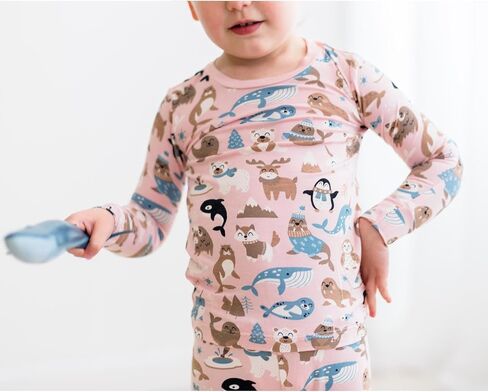 طقم بيجامة Kic Kee Pants بأكمام طويلة ومطبوع للفتيات الصغيرات (طفل صغير/أطفال صغار/أطفال كبار) in Kuwait