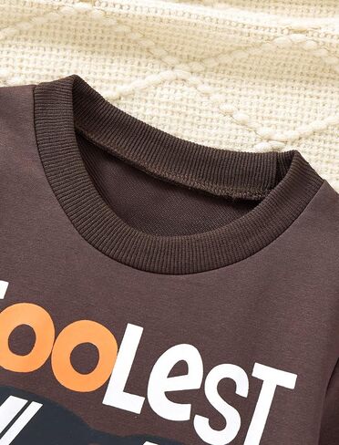 Toddler Boy Thanksgiving Outfit Long Sleeve Coolest Turkey In Town Sweatshirts Tops and Sweatpants in Kuwait