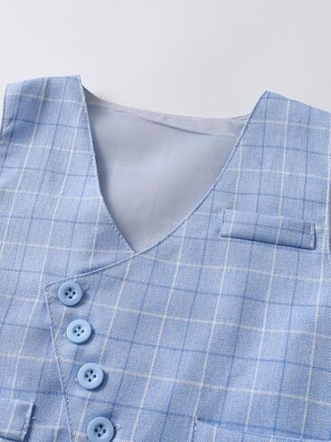 Baby Boys Pants Sets, Infant Long Sleeve Shirt + Pants + Bow Tie + Vest Outfits in Kuwait