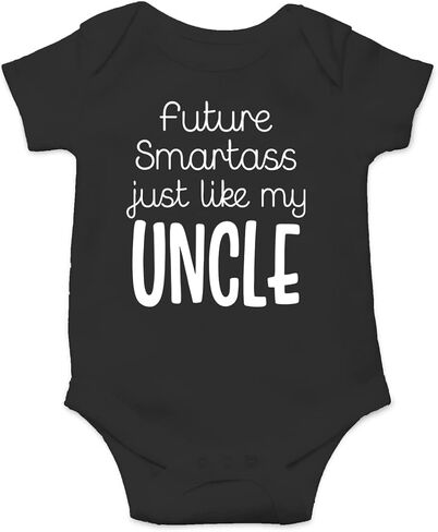 CBTwear Future Smartass Like My Uncle - ملابس أطفال - ملابس مضحكة لحديثي الولادة للبنين والبنات in Kuwait