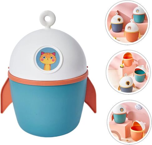VICASKY Mini Trash Can Small Desktop Waste Paper Container Cartoon Style Compact PP Material for Office Bedroom Living Use Random Color in Saudi Arabia
