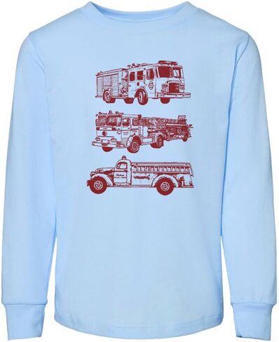 Vintage Firetrucks Toddler Kids Long Sleeve T-Shirt in Saudi Arabia