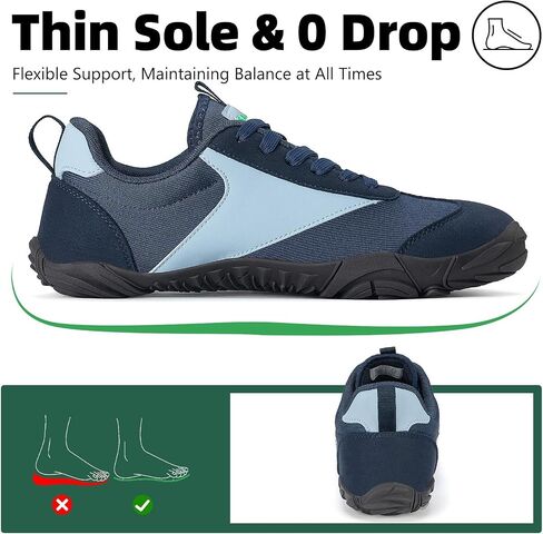 أحذية SAGUARO ذات مقدمة واسعة للرجال والنساء، أحذية رياضية حافي القدمين من Zero Drop Trail-Runner in Kuwait