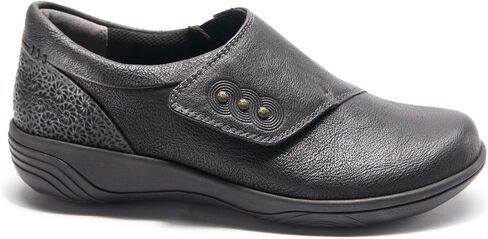 حذاء Hälsa Footwear النسائي Anna - حذاء مشي مريح من الجلد لتقويم العظام للنساء، نعل داخلي مبطن داعم مع مقاس قابل للتعديل، نعل خفيف الوزن غير قابل للانزلاق in Kuwait