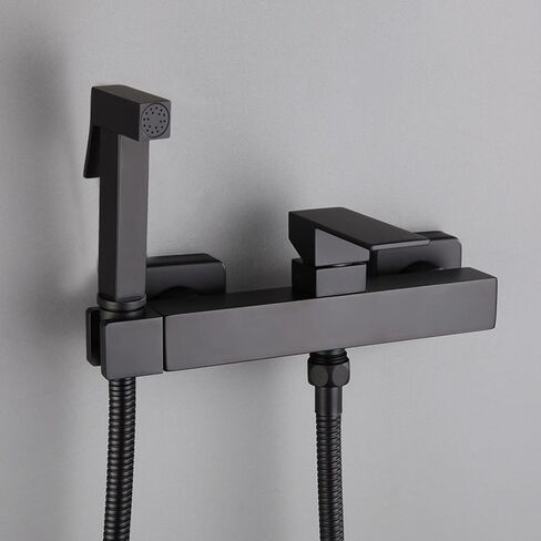 BrassSprayer Black Portable HandheldSprayer for Toilet, Baby Cloth Diaper Sprayer for Hot and Cold Water PortableFaucet withHose for Feminine Wash in Kuwait