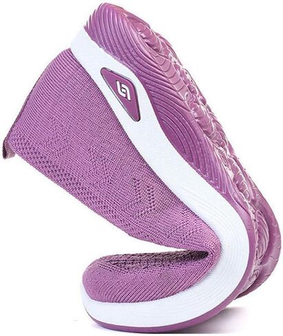 Womens Slip On Walking Shoes-Lightweight Comfort Breathable Travel Workout Go Walk Sneakers Mesh Upper in Saudi Arabia