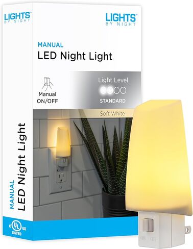 أضواء ليلية LED ليلاً، دليل التوصيل/الإيقاف، أبيض دافئ، شروق الشمس وغروب الشمس، إضاءة ليلية مثالية لغرفة النوم، والحمام، والحضانة، والممر، والمطبخ، 44941 in Kuwait