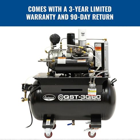 Eastwood Elite QST 30/60 Scroll Air Compressor | Quiet Powerful Portable Shop Air Compressor Technology | High Performance Air Pump 12.7 cfm @ 90 psi | 4 HP 100% duty cycle | Automatic Moisture Drain in Saudi Arabia