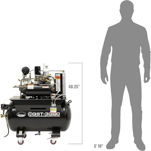 Eastwood Elite QST 30/60 Scroll Air Compressor | Quiet Powerful Portable Shop Air Compressor Technology | High Performance Air Pump 12.7 cfm @ 90 psi | 4 HP 100% duty cycle | Automatic Moisture Drain in Saudi Arabia