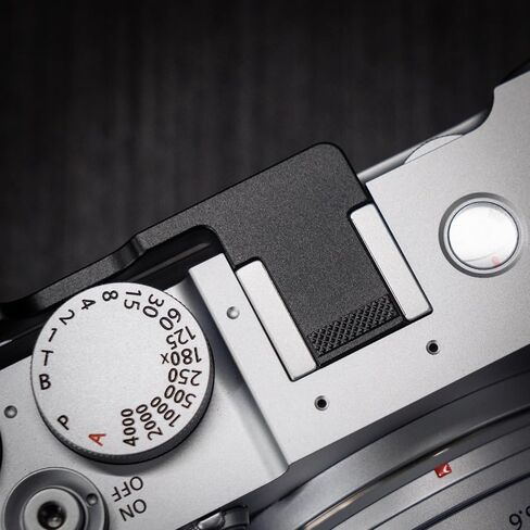 قبضة الإبهام، متوافقة مع كاميرا Fujifilm Fuji X-E5 XE5، قبضة دعم مسند الإبهام للأحذية الساخنة، تقنية النقش الماسي الرجعية الأصلية المصنوعة بالكامل من الألومنيوم | يحسن استقرار التصوير (أسود) in Kuwait