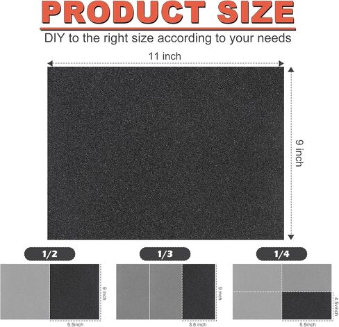 Sandpaper Sheets Assortment Pack: 42Pcs Wet Dry 9x3.6 Inch Sand Paper 120-5000 Assorted Grit Fine Coarse Variety for Wood Furniture Finishing Automotive Metal Polishing in Saudi Arabia