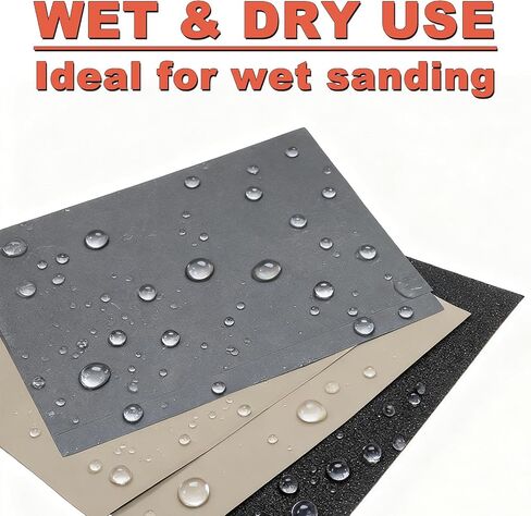 Sandpaper Sheets Assortment Pack: 42Pcs Wet Dry 9x3.6 Inch Sand Paper 120-5000 Assorted Grit Fine Coarse Variety for Wood Furniture Finishing Automotive Metal Polishing in Saudi Arabia