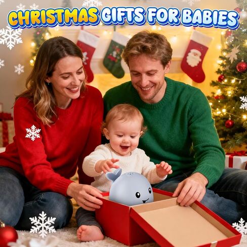 Gigilli Baby Bath Toys, Light Up Whale Bathtub Pool Water Toy for Toddlers | Magnetic-Charging Bath Toys for Kids, Infant Boy Girl Gifts, Whale Bath Toy Sprinkler for Babies in Saudi Arabia