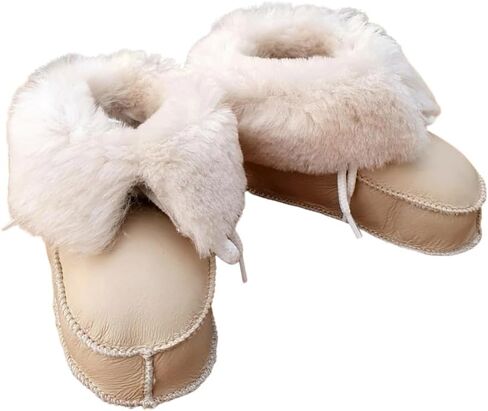 Handmade Genuine Sheepskin and Fur Baby Booties - Warm, Soft and Natural in Saudi Arabia