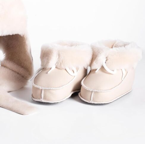 Handmade Genuine Sheepskin and Fur Baby Booties - Warm, Soft and Natural in Saudi Arabia