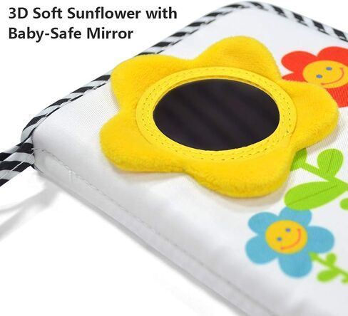 ABCKEY My Family And Friends Baby Photo Album With Sunflower Baby-safe mirror Holds 18 Photos Colourful in Saudi Arabia